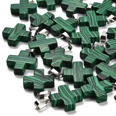 Synthetic Malachite Pendants