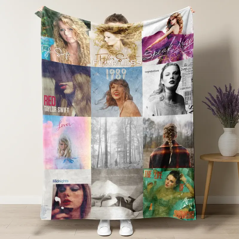 T-Taylor Alison Swift singer celebrity blanket,Best Gifts for Swiftie,sofa office nap blanket soft warm and comfortable beddi...
