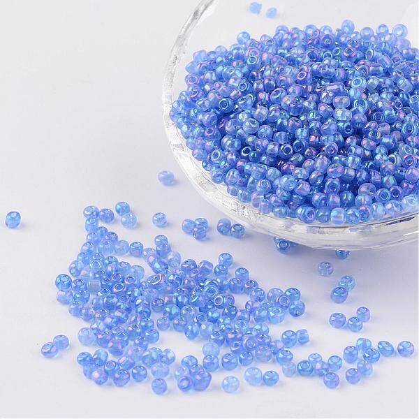 Round Transparent Colors Rainbow Glass Seed Beads