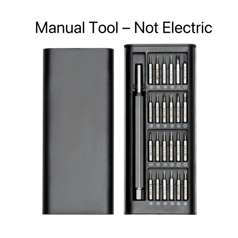 (Non-Electric)24-in-1 Mini Screwdriver (Non-Electric)Set – Manual (Non-Electric)for Phones, Laptops, Glasses, Toys & Househ...