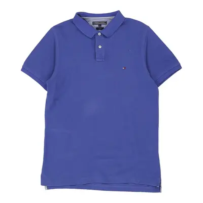 Tommy Hilfiger Polo Shirt - Large Blue Cotton