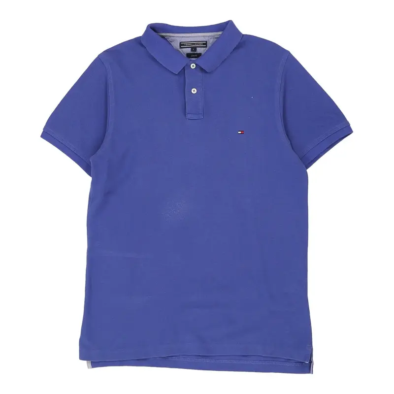 Tommy Hilfiger Polo Shirt - Large Blue Cotton