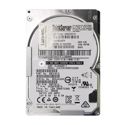 00LA879 IBM 300GB 12Gb/s SAS 10000 2.5-Inch Hard Drive