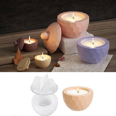 Faceted Hexagon DIY Candle Cup Silicone Molds