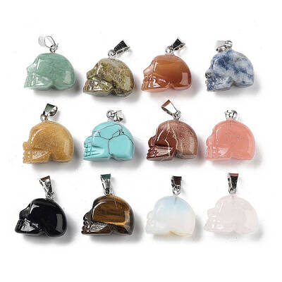 Natural & Synthetic Mixed Gemstone Pendants