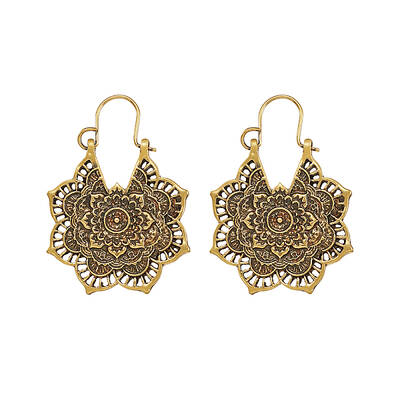 Bohemian Retro Style Alloy Dangle Hoop Earrings