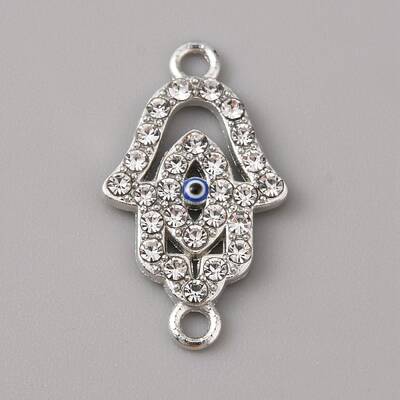 Alloy Enamel Evil Eye Connector Charms