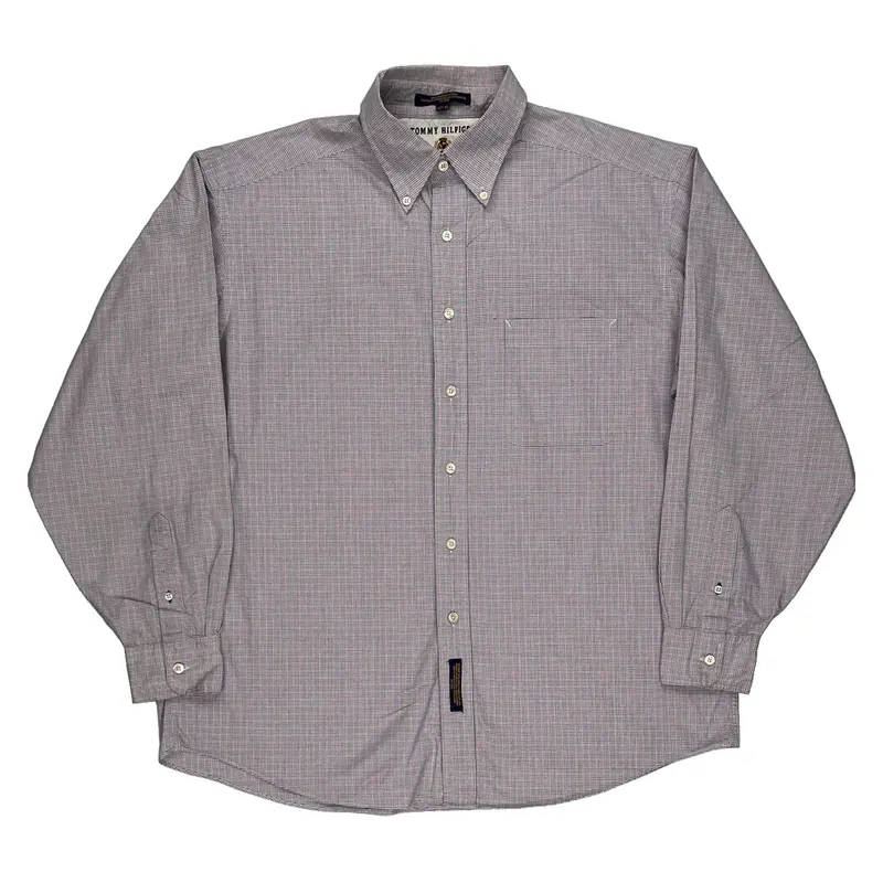 Tommy Hilfiger Checked Shirt - Large Blue Cotton