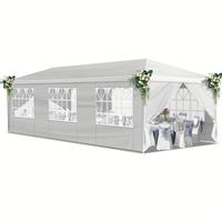 [Party Tent | Waterproof] Waterproof 10'x30' Outdoor Party Tent Canopy | with 8 Removable Sidewalls for Patio, Wedding, Or Ga...