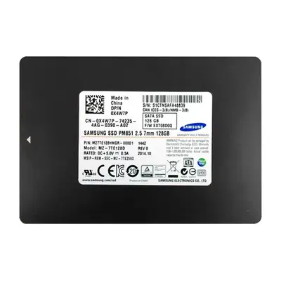 MZ7TE128HMGR-000D1 Samsung PM851 Series 128GB Multi-Level Cell SATA 6Gb/s 7mm 2.5-Inch Solid State Drive
