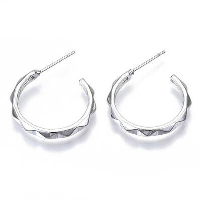 Brass Half Hoop Earrings