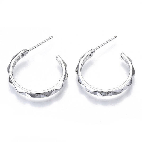 Brass Half Hoop Earrings