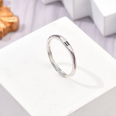 Rhodium Plated 925 Sterling Silver Adjustable Rings