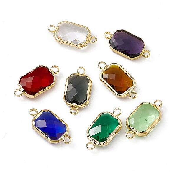 Transparent K9 Glass Connector Charms