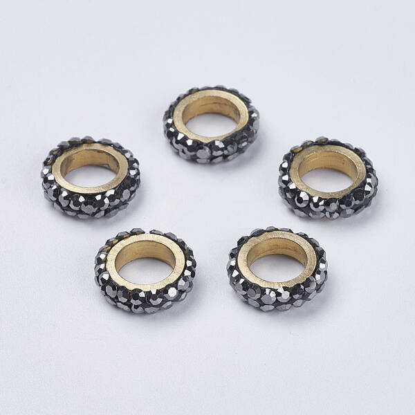 Polymer Clay Rhinestone Beads