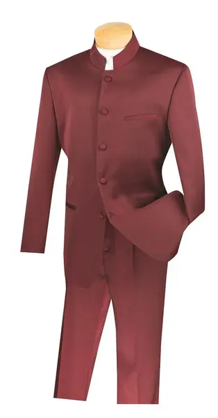 Vinci Men's 5 Button 2-Piece Nehru Suit Fashionable Style