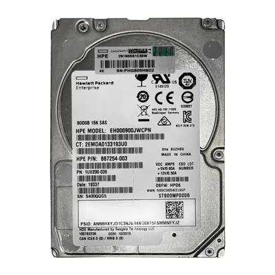 867254-003 HP 900GB 15000RPM SAS 12GB/s Hot-Pluggable SFF 2.5-Inch with 3.5-Inch Tray Hard Drive for ProLiant Gen10/Gen10+/Ge...