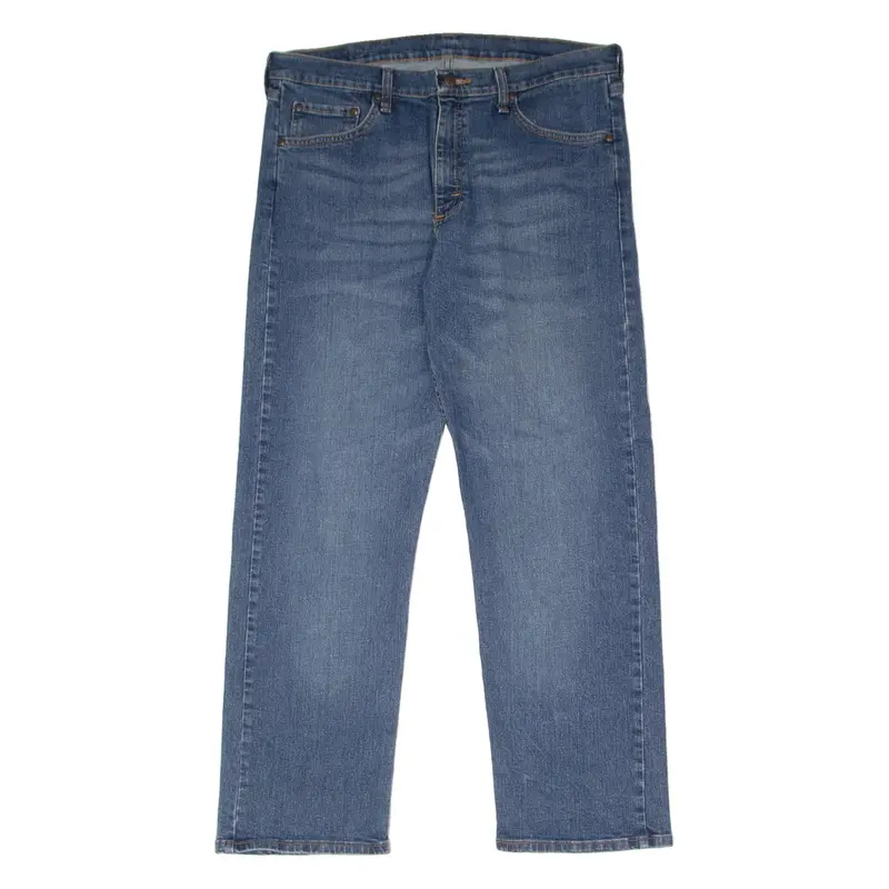 WRANGLER Stretch Mens Jeans Blue Regular Straight Stone Wash W35 L30