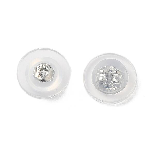 Long-Lasting Plated Brass Silicone Ear Nuts