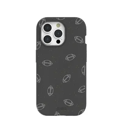 Black Football iPhone 15 Pro Case