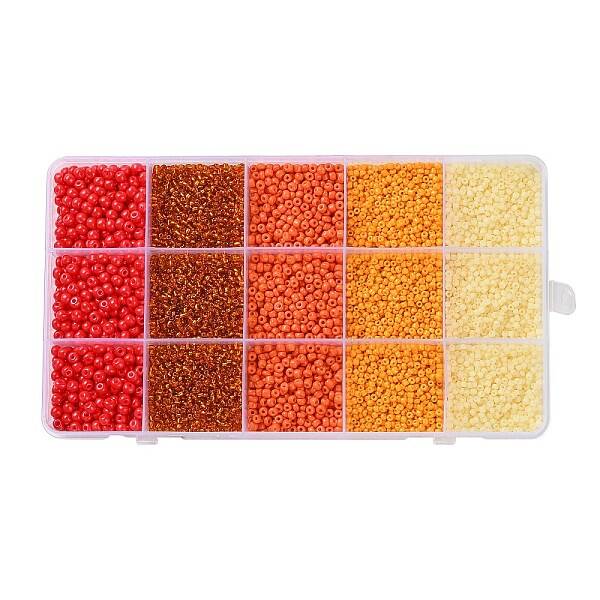 DIY 15 Grids ABS Plastic & Glass Seed Beads Jewelry Making Finding Beads Kits