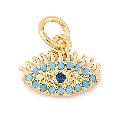 Brass Micro Pave Cubic Zirconia Pendants