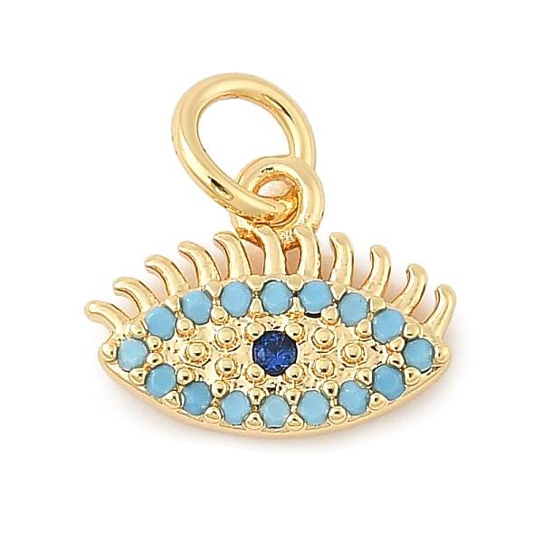 Brass Micro Pave Cubic Zirconia Pendants