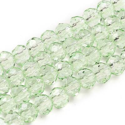 Transparent Baking Paint Glass Beads Strands
