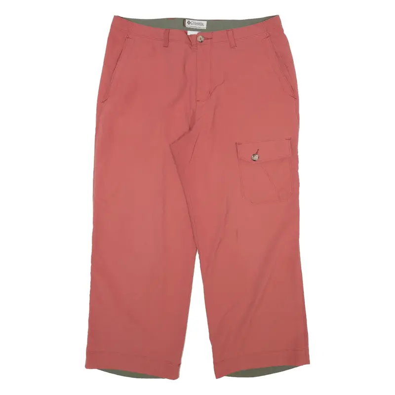 COLUMBIA Cropped Womens Trousers Red Regular Straight W32 L24