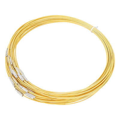 50Pcs Stainless Steel Wire Necklace Cord DIY Jewelry Making