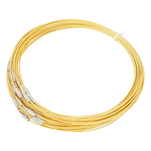 50Pcs Stainless Steel Wire Necklace Cord DIY Jewelry Making