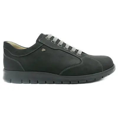 Finn Comfort Chennai Leather Men's Lace Up Shoes - Black - Size:US 7.5 Men
