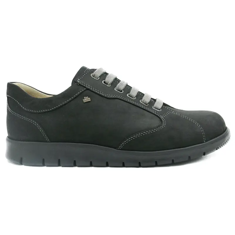 Finn Comfort Chennai Leather Men's Lace Up Shoes - Black - Size:US 7.5 Men