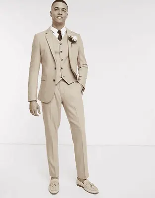 Beige Wedding Suits