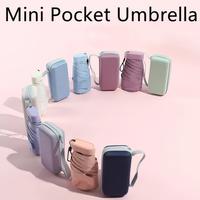MEI QI LIN Mini Portable Pocket Umbrella for Rain and Light Dual Use UV Protection Compact Design Durable Women's Sun Umbrell...