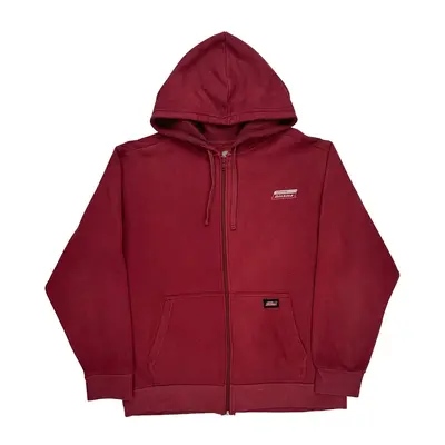 Dickies Hoodie - Large Burgundy Cotton Blend