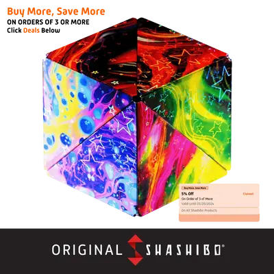 Holographic 2.0 Series - Shashibo Magnetic Puzzle Cubes (4 Styles) infinity cube