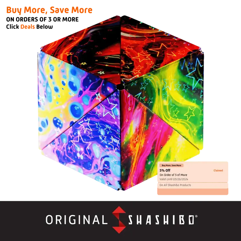 Holographic 2.0 Series - Shashibo Magnetic Puzzle Cubes (4 Styles) infinity cube