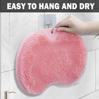 1 Count Exfoliating Shower Massage Scraper, Non-Slip Silicone Body Brush in Blue  Hue for Spa-Like Bath
