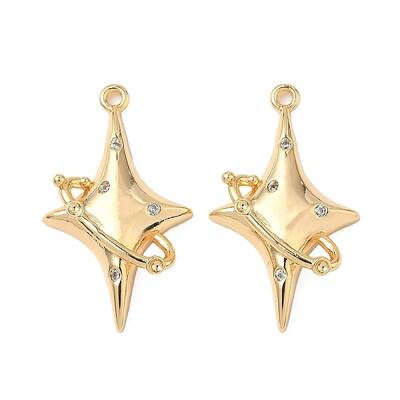 Brass Micro Pave Cubic Zirconia Pendants