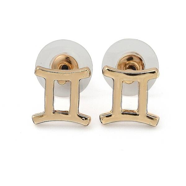 12 Constellation/Zodiac Sign Alloy Stud Earrings