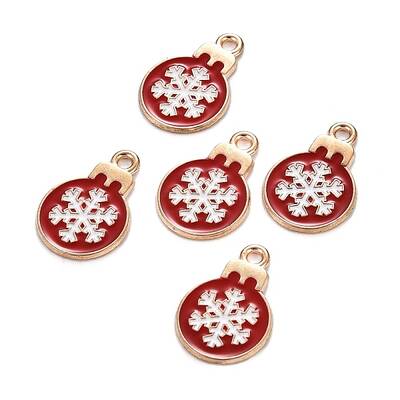 Christmas Alloy Enamel Pendants