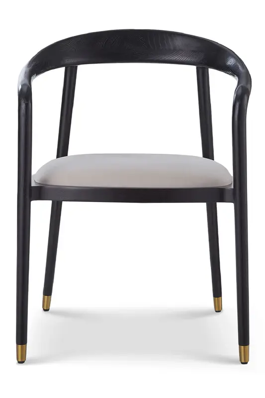 Curved Back Ash Gray Dining Chair | Liang & Eimil Fluid