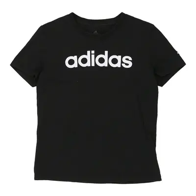 Adidas T-Shirt - Medium Black Cotton