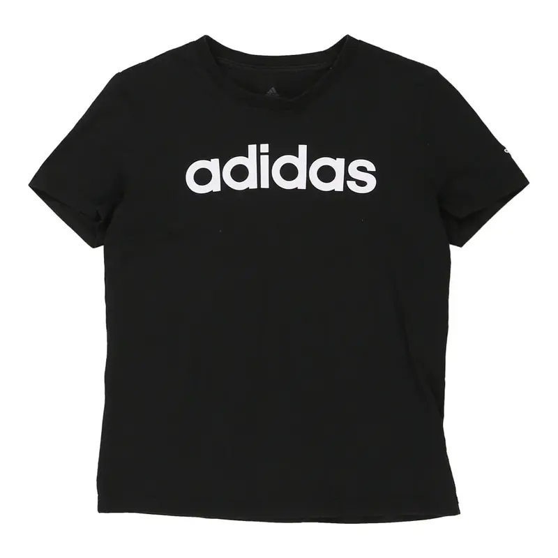 Adidas T-Shirt - Medium Black Cotton