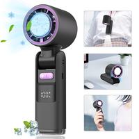 【Freeship】Portable Handheld Turbo Fan, 5 Gear Wind,4000mAh Battery Operated,LED Display,Up to 10 Working Hours, low-noise...