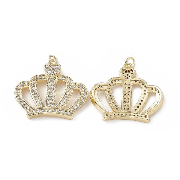 Brass Micro Pave Cubic Zirconia Pendants