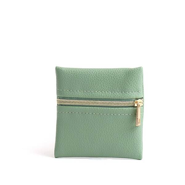 Square PU Leather Jewelry Gift Zipper Bags
