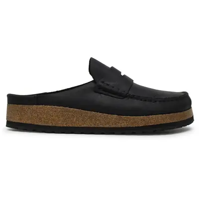 Birkenstock Naples Oiled Leather Unisex Comfort Shoes - Black - Size:US 12 Women / 10 Men