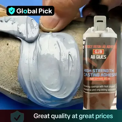 High Strength Casting Glue, 1 Count Heat Resistant Cold Welding Metal-Repair Glue, Non-toxic Waterproof Strong Glue, Suitable...